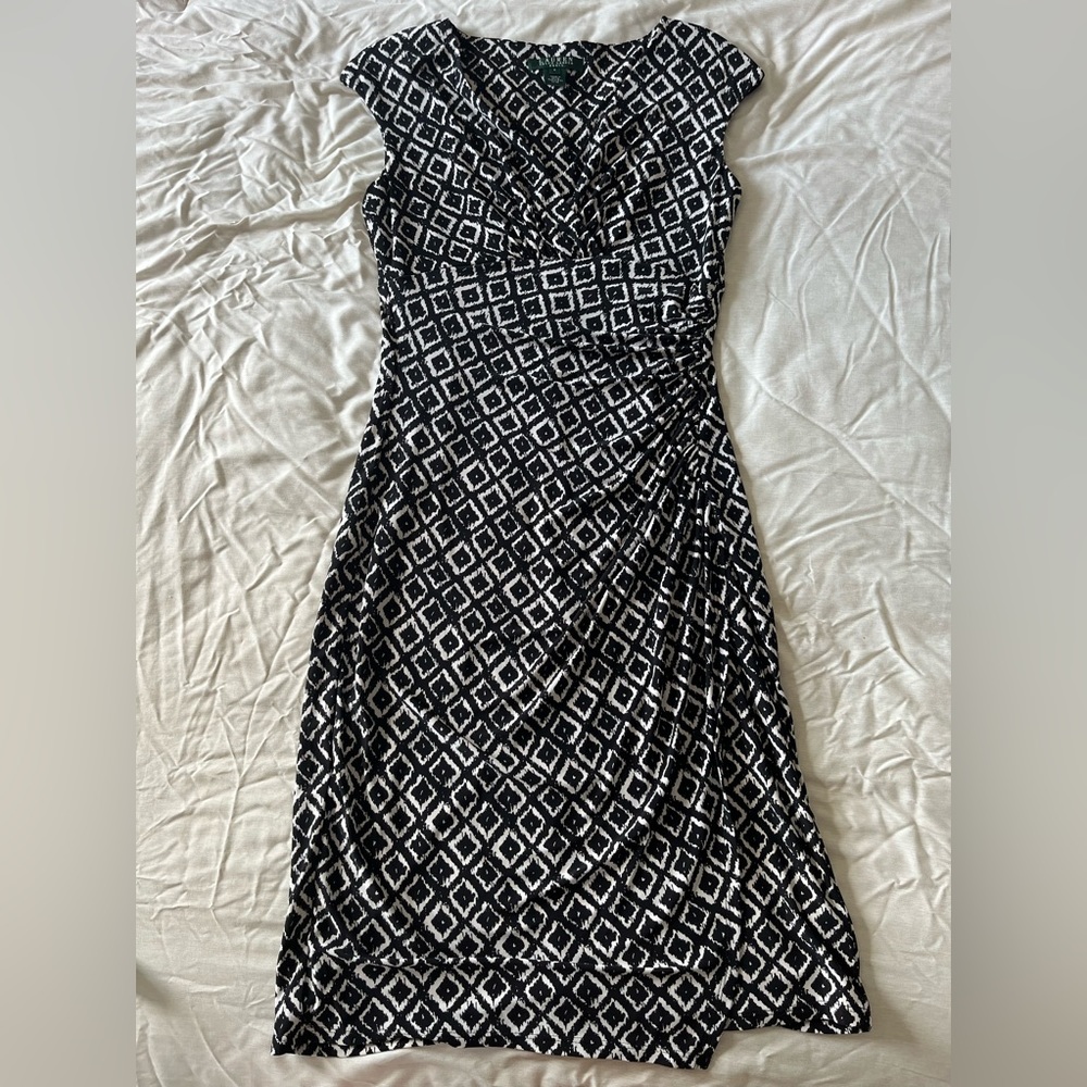 Ralph Lauren Black Patterned Dress